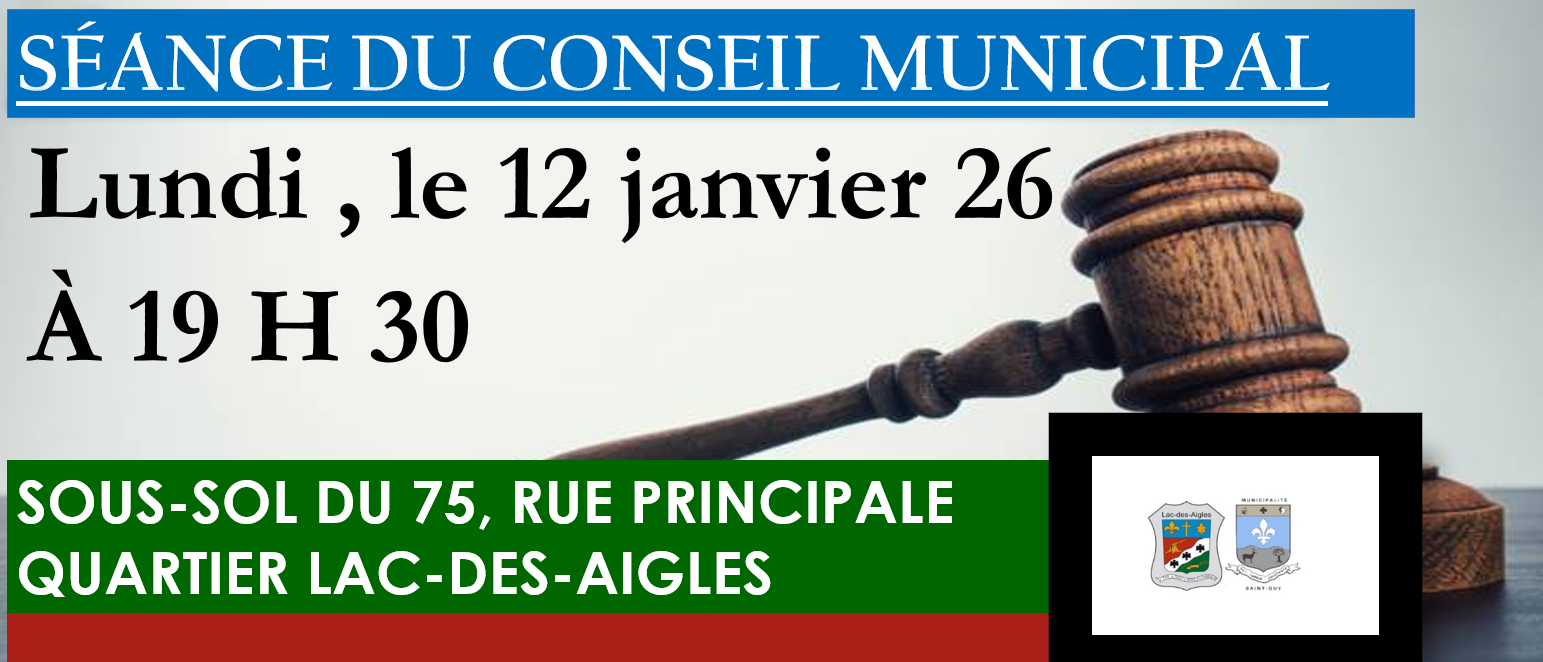 Seances du conseil municipal janvier 2026