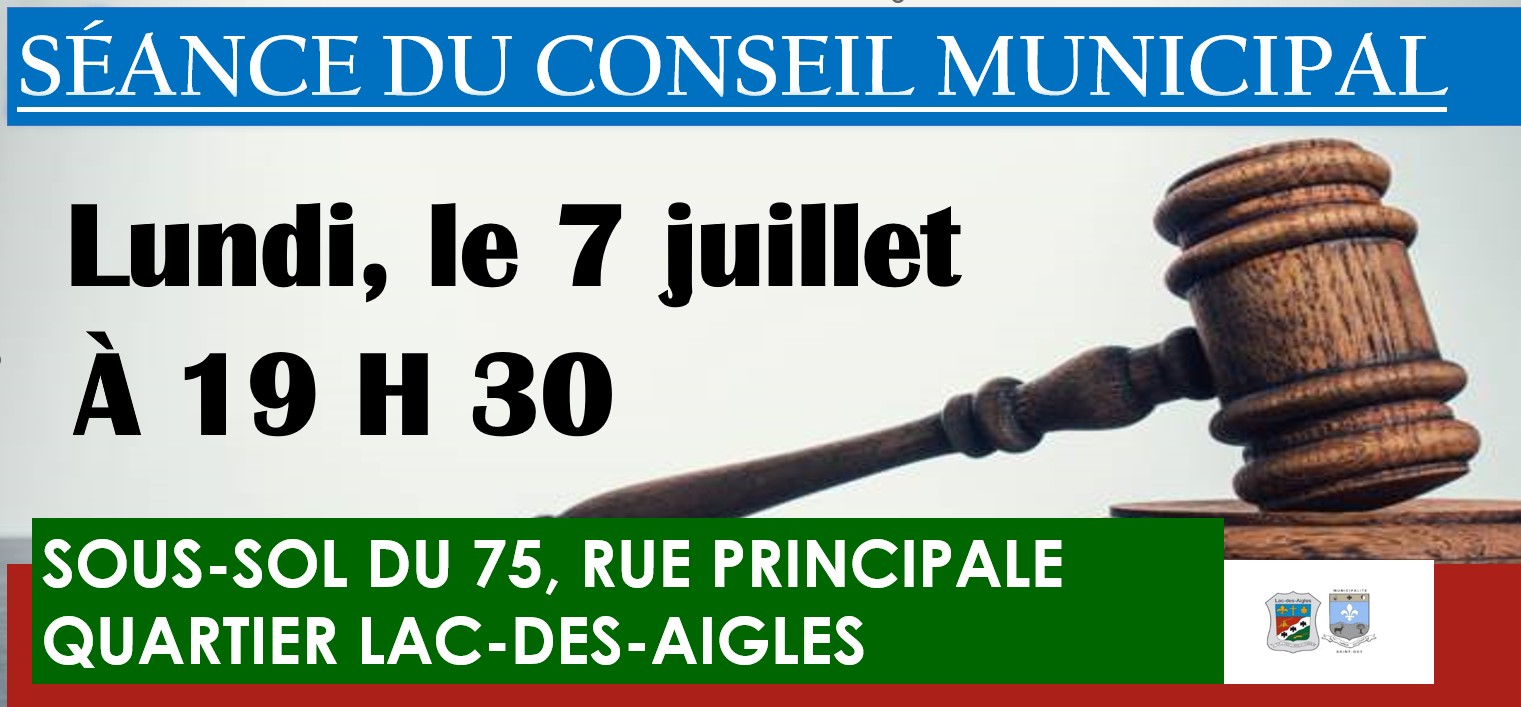 Séance du conseil 7 juillet lda