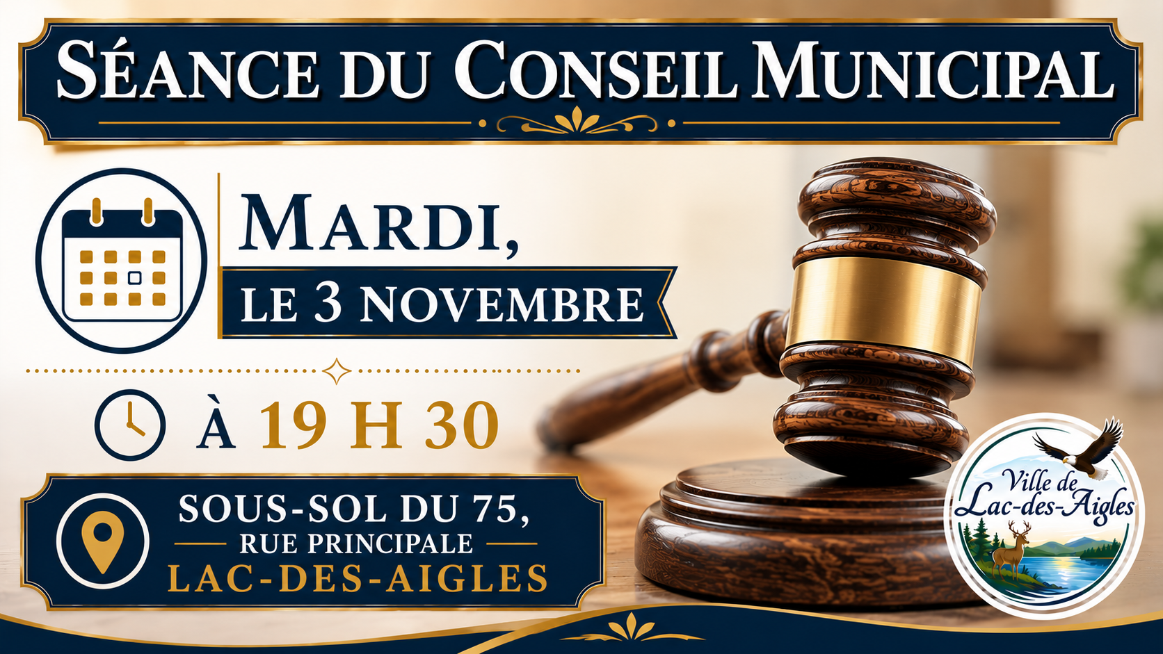 Séance du conseil le 3 novembre 2026